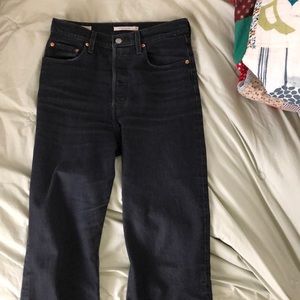 Levi’s Ribcage straight “feelin cagey” black 28